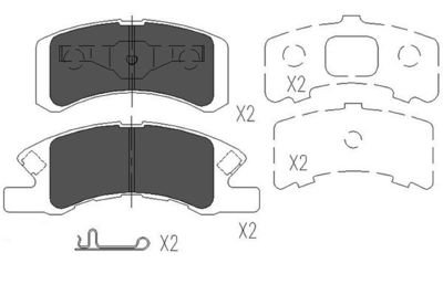 Фото автозапчасти гальмівні колодки, дискове гальмо (набір) KAVO PARTS KBP1511