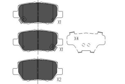 Фото автозапчастини гальмівні колодки, дискове гальмо (набір) KAVO PARTS KBP2040