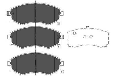 Фото автозапчастини гальмівні колодки, дискове гальмо (набір) KAVO PARTS KBP3027