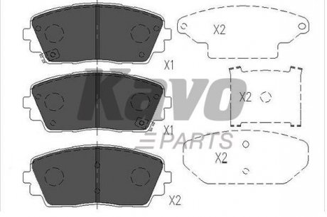 KIA Тормозные колодки передн.Picanto 11- KAVO PARTS KBP-3040 (фото 1)