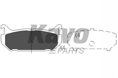 Колодки тормозные (задние) Mazda 626 91-02 KAVO PARTS KBP-4508