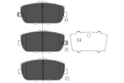 Фото автозапчасти гальмівні колодки, дискове гальмо (набір) KAVO PARTS KBP4551