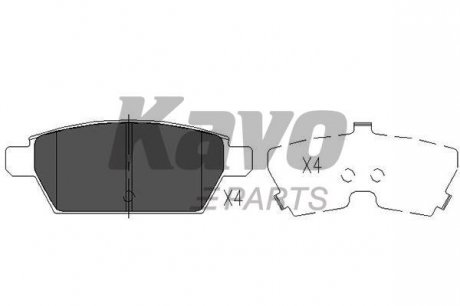 MAZDA Тормозные колодки задн.Mazda 6 2.3 KAVO PARTS KBP-4554