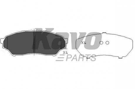 Гальмівні колодки, дискове гальмо (набір) KAVO PARTS KBP-5514 (фото 1)