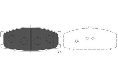 Фото автозапчастини гальмівні колодки, дискове гальмо (набір) KAVO PARTS KBP5527 (фото 1)