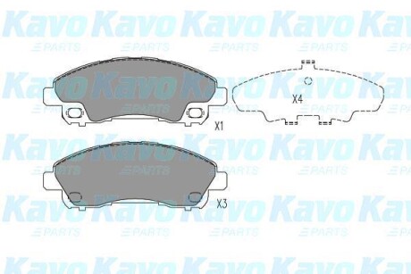 Фото автозапчасти mitsubishi колодки гальмівні canter 12- KAVO PARTS KBP-5549