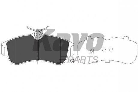 Гальмівні колодки, дискове гальмо (набір) KAVO PARTS KBP-6502 (фото 1)