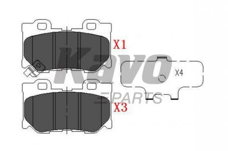 Колодки тормозные (задние) Infiniti FX/G/Q 08- KAVO PARTS KBP-6582