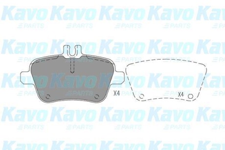 Фото автозапчасти колодки гальмівні (задні) MB A-class (W176)/B-class (W246) 11- (TRW) Q+ KAVO PARTS KBP6619