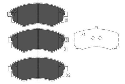 Фото автозапчасти гальмівні колодки, дискове гальмо (набір) KAVO PARTS KBP7504