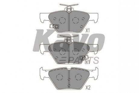 Колодки гальмівні (задні) Subaru Impreza/Outback/Legacy 14- (Akebono) KAVO PARTS KBP-8028 (фото 1)