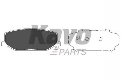 Колодки тормозные (передние) Suzuki Jimny 98- KAVO PARTS KBP8502 (фото 1)