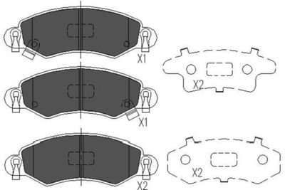 Фото автозапчастини гальмівні колодки, дискове гальмо (набір) KAVO PARTS KBP8508