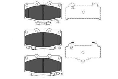 Фото автозапчасти гальмівні колодки, дискове гальмо (набір) KAVO PARTS KBP9054