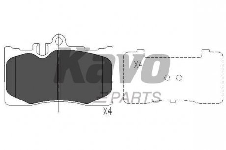 Фото автозапчастини гальмівні колодки, дискове гальмо (набір) KAVO PARTS KBP-9071