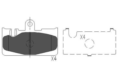 Фото автозапчасти гальмівні колодки, дискове гальмо (набір) KAVO PARTS KBP9073