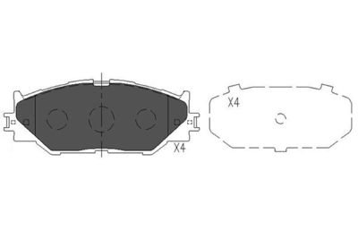 Гальмівні колодки, дискове гальмо (набір) KAVO PARTS KBP9094 (фото 1)