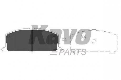 Колодки гальмівні (передні) Toyota Avensis/Camry/Corolla 86-03 (Akebono) KAVO PARTS KBP-9109