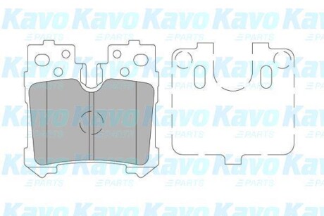 Фото автозапчасти колодки гальмівні (задні) Lexus LS 06- KAVO PARTS KBP9122