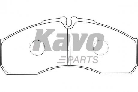 Комплект тормозных колодок, дисковый тормоз KAVO BP-6615 (фото 1)