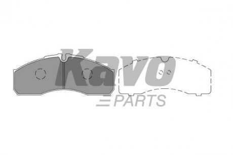 Комплект тормозных колодок, дисковый тормоз KAVO KBP-6598 (фото 1)