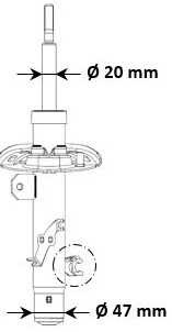 Фото автозапчасти амортизатор передний левая CITROEN C3 / C3 ORIGIN III, C3 III, C4 CACTUS 1.2-1.6D 09.14- KAYABA 3348099