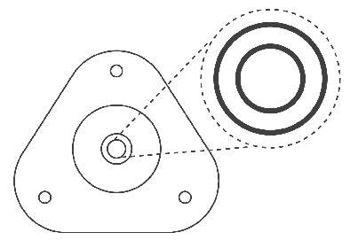 Подушка амортизатора передній лів/прав TOYOTA AURIS, COROLLA, RAV 4 III 1.2-2.4 09.02-12.18 KAYABA SM5639 (фото 1)