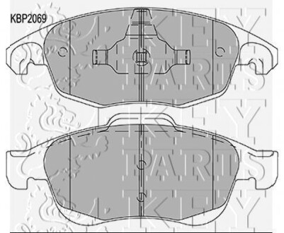 Фото автозапчасти гальмівні колодки (набір) KEY PARTS KBP2069