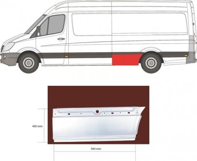 Фото автозапчасти ремчасть бока переднего левого VOLKSWAGEN CRAFTER 06- (9066375609) KLOKKERHOLM FP 3547 561