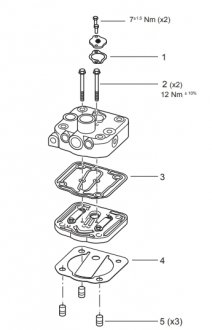 Ремкомплект компрессора (тип компрессора ZB4289) Knorr-Bremse II38147F0052 (фото 1)