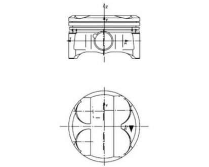 Фото автозапчасти поршень 84,5 (+0,50) BMW 1 (E81), 1 (E87), 3 (E46), 3 (E90) 1.6/1.8/2.0 12.00-12.11 KOLBENSCHMIDT 40086620 (фото 1)