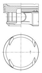 Фото автозапчасти поршень MB Sprinter (W906)/C-Class (W203/W204)/E-Class (W211/W212) 1.8 (M271) 02- (82.00mm/STD) KOLBENSCHMIDT 41725600