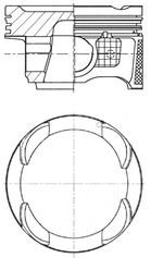 Фото автозапчастини поршень двигуна HYUNDAI KIA 1.2 / 1.25 CVVT / 1.2 VTVT Ø71,50 KOLBENSCHMIDT 41942620