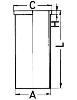 Гильза цилиндра (внутренний диаметр: 135 мм, длина: 286 мм, диаметр кромки: 147 мм) KOLBENSCHMIDT 88031110