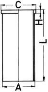 Гільза циліндра (внутрішній діаметр: 97мм, довжина: 222мм, діаметр кромки: 104мм) MERCEDES T2/L, T2/LN1, ACCELO, LK/LN2, LP, MK, NG, O 301, O 302, O 309, O 402, OF, OH, UNIMOG OM314.910-OM386.981 KOLBENSCHMIDT 89 178 190