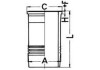 Фото автозапчасти гильза цилиндра (внутренний диаметр: 120мм, длина: 250,05мм, диаметр кромки: 149мм) VOLVO 8300, 8900, 9300, 9400, 9500, B9, FM, FM9 D9A300-D9B38 KOLBENSCHMIDT 89 895 110 (фото 2)