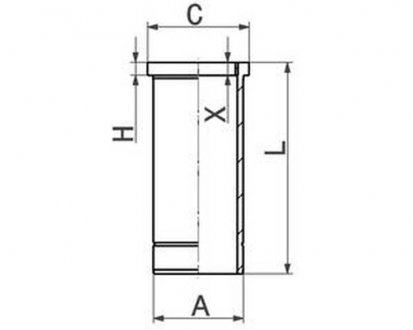 Фото автозапчасти гильза цилиндра (внутренний диаметр: 126мм, длина: 257,5мм, диаметр кромки: 150мм, с огневым кольцом) MAN HOCL, LION'S COACH, TGA, TGS, TGX KOLBENSCHMIDT 89 920 110
