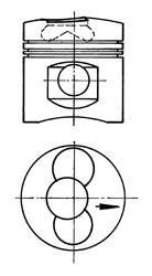 Фото автозапчасти поршень (диам. 102 мм, стандарт) DEUTZ KOLBENSCHMIDT 90 915 700