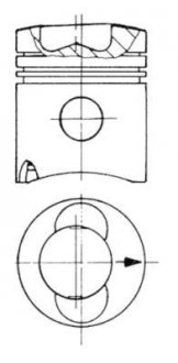 Поршень с гильзой (102мм STD,.: 35x80) CARRARO 3000, 8,1000, X.1000; DEUTZ FAHR 10000, 2000, 3000, 4000, 5000, 6000, 7000, AGROCOMPACT, AGROLUX, AGROPLUS, AGROPRIMA 4.236-F6L913 KOLBENSCHMIDT 93 741 960