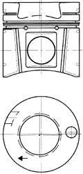 Фото автозапчасти поршень н128 OM441.442.443.444.A.LA KOLBENSCHMIDT 94512600 (фото 1)