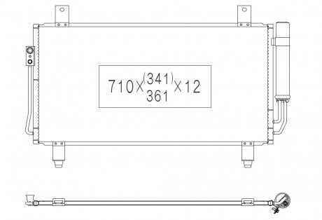 Радиатор кондиционера (с осушителем) MITSUBISHI OUTLANDER III 2.0/2.0H/2.2D 08.12- KOYORAD CD030853