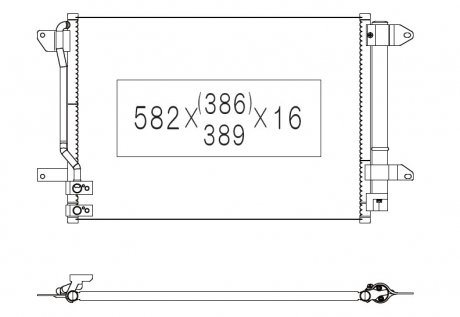 Радиатор кондиционера (с осушителем) Volkswagen BEETLE, JETTA III, JETTA IV 1.2-2.5 08.05- KOYORAD CD450775