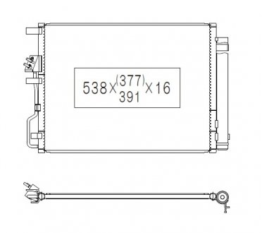 Фото автозапчасти радиатор кондиционера HYUNDAI TUCSON, KIA SPORTAGE 1.6/1.7D/2.0D 06.15- KOYORAD CD821051