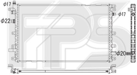 Фото автозапчастини радіатор охолодження KOYORAD FP 17 A333-KY