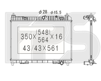 Фото автозапчасти радіатор охолодження KOYORAD FP 28 A480-KY