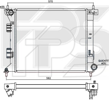 Фото автозапчасти радіатор охолодження KOYORAD FP 40 A12-KY