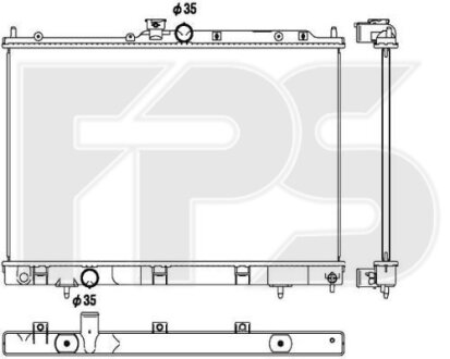 Фото автозапчастини радіатор охолодження KOYORAD FP 48 A1367-KY