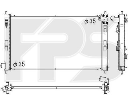 Фото автозапчасти радіатор охолодження KOYORAD FP 48 A1372-KY