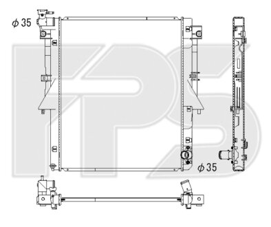 Фото автозапчастини радіатор охолодження KOYORAD FP 48 A788-KY