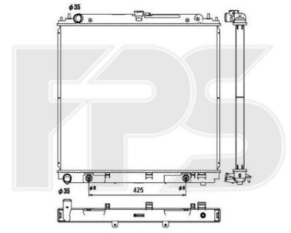 Фото автозапчастини радіатор охолодження KOYORAD FP 50 A1345-KY